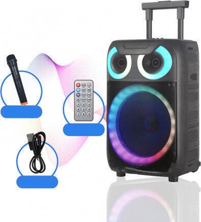 ALTOPARLANTE BLUETOOTH KARAOKE CON MICROFONO TELECOMANDO EFFETTI DI LUCE LED RGB Q-YX8000 in Console Karaoke Trade Shop italia - Napoli, commercioVirtuoso.it