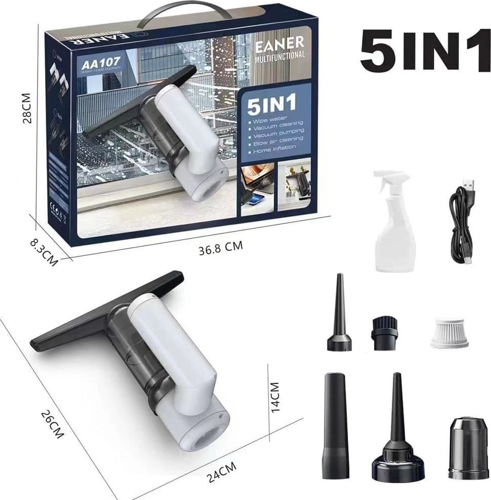 PULITORE MULTIFUNZIONE ASPIRAPOLVERE SOFFIATORE TIRA ACQUA VETRI SENZA FILI 5IN1 ELETTRICO in Scope elettriche Trade Shop italia - Napoli, commercioVirtuoso.it