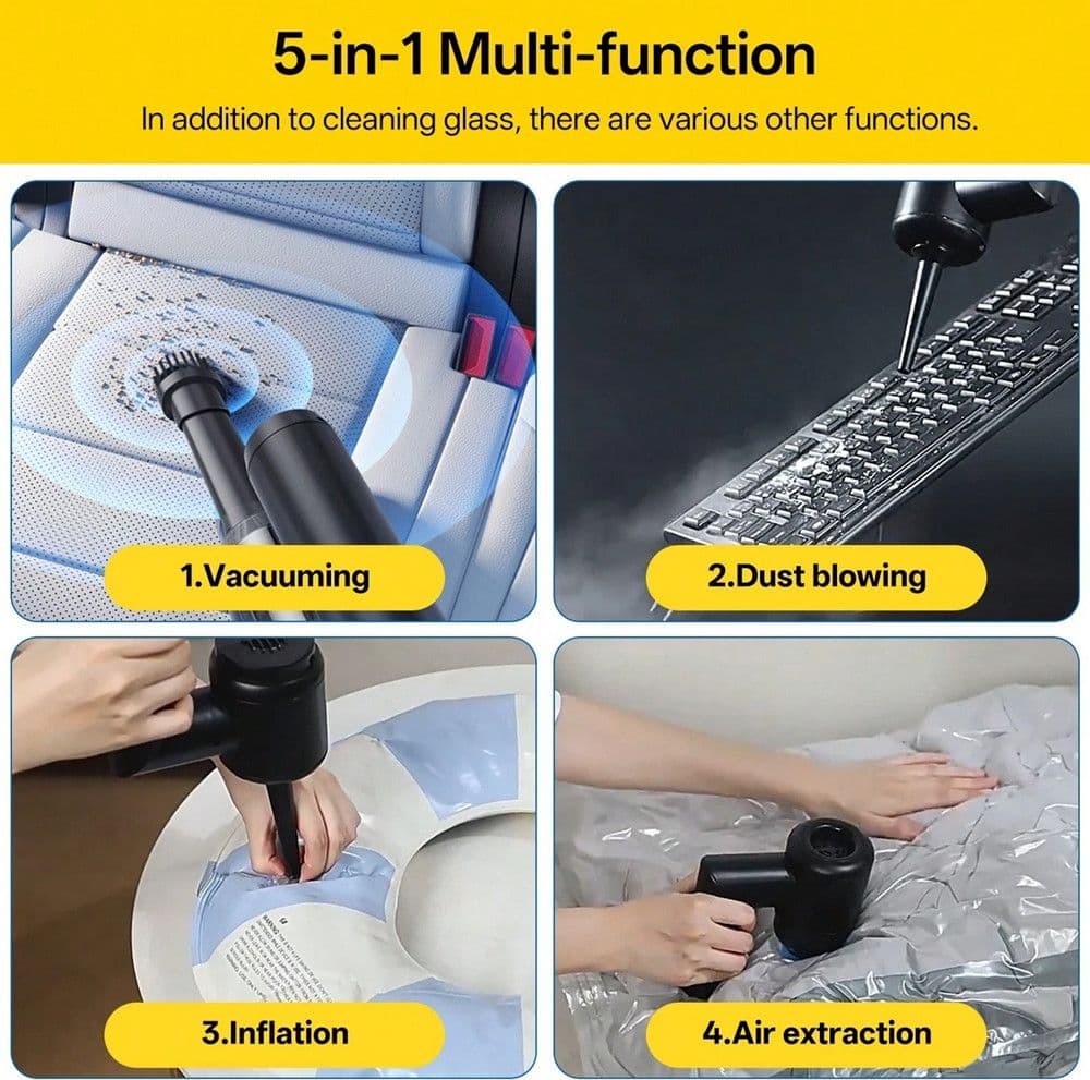 PULITORE MULTIFUNZIONE ASPIRAPOLVERE SOFFIATORE TIRA ACQUA VETRI SENZA FILI 5IN1 ELETTRICO in Scope elettriche Trade Shop italia - Napoli, commercioVirtuoso.it