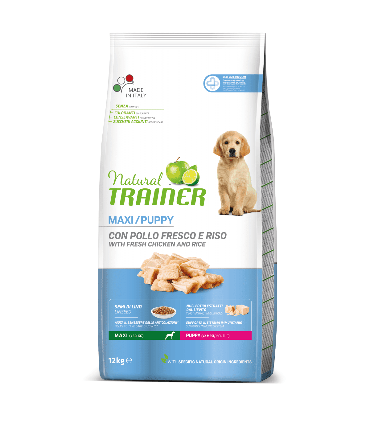 Natural Trainer Mantenimento mangime secco Cani Puppy maxi pollo e riso in Secco 101 Market - Poggibonsi, commercioVirtuoso.it