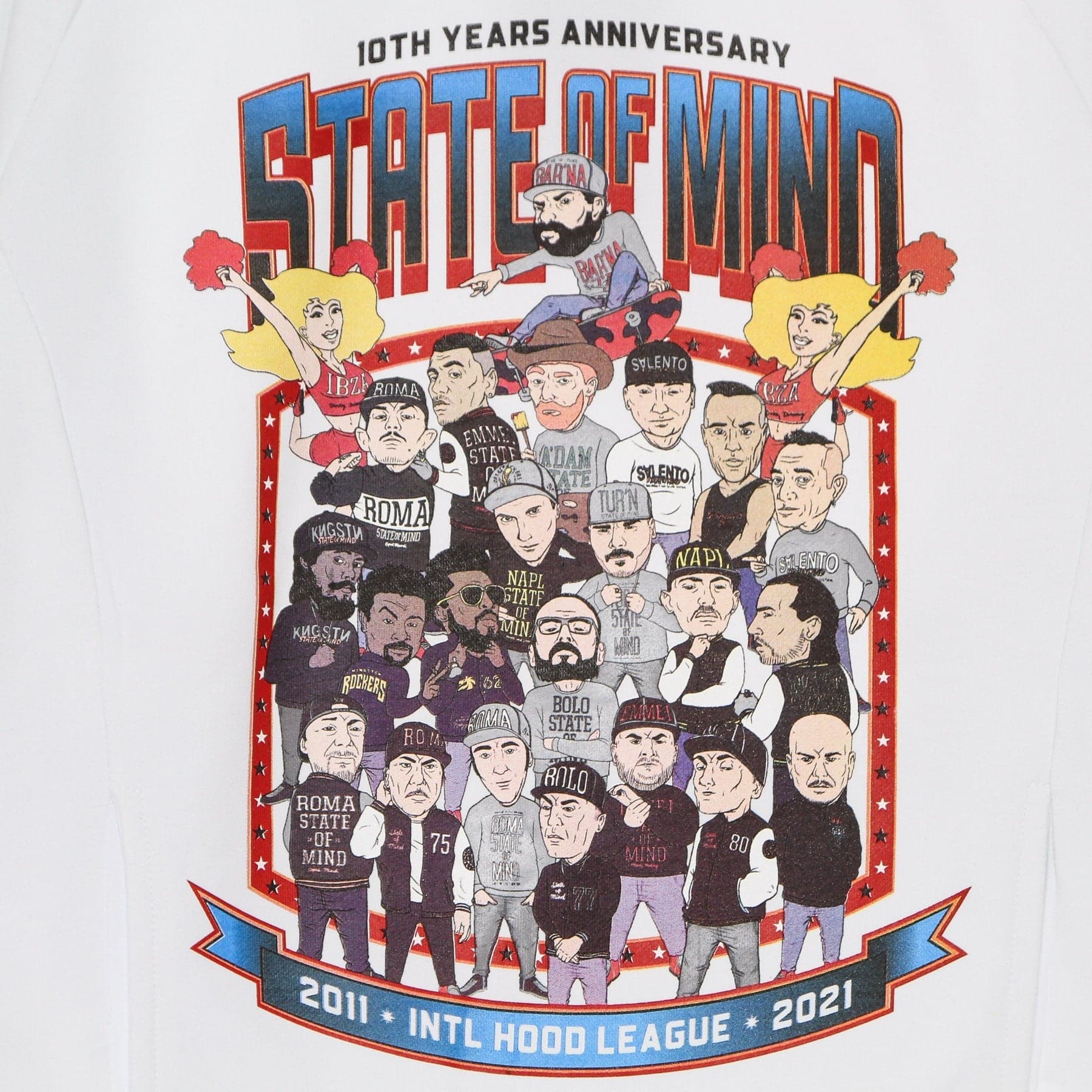 5TATE OF MIND Felpa Girocollo Uomo 10th Years Anniversary League Crewneck White da uomo in Felpe senza cappuccio Drestige - Casamassima, commercioVirtuoso.it