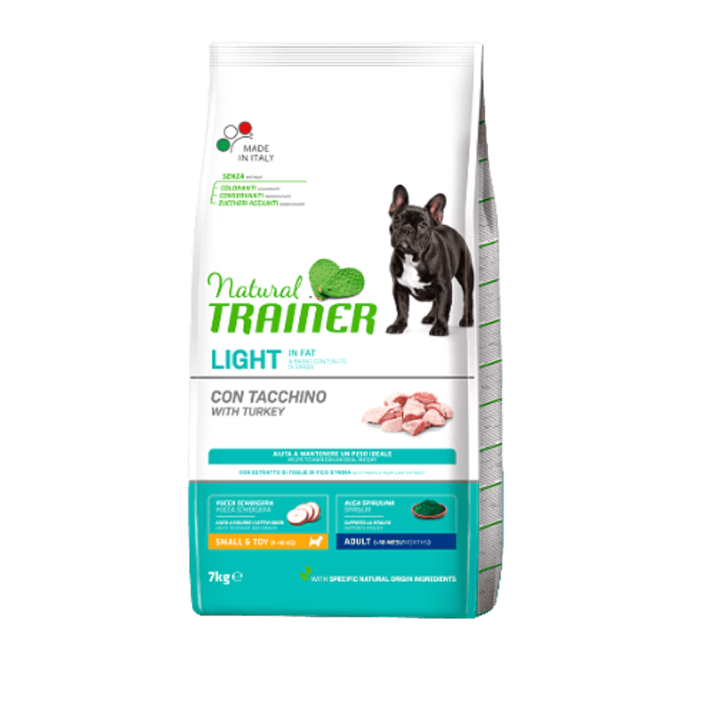 Natural Trainer Light In Fat mangime secco Cani Adult small & toy tacchino in Secco 101 Market - Poggibonsi, commercioVirtuoso.it