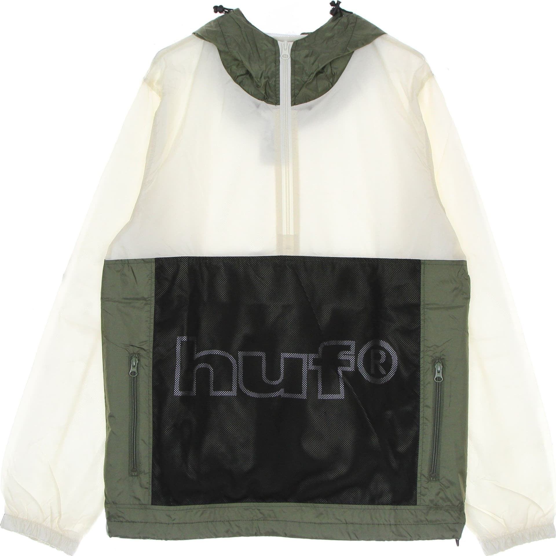 HUF Giacca a Vento Infilabile Uomo Wireframe Anorak Natural da uomo