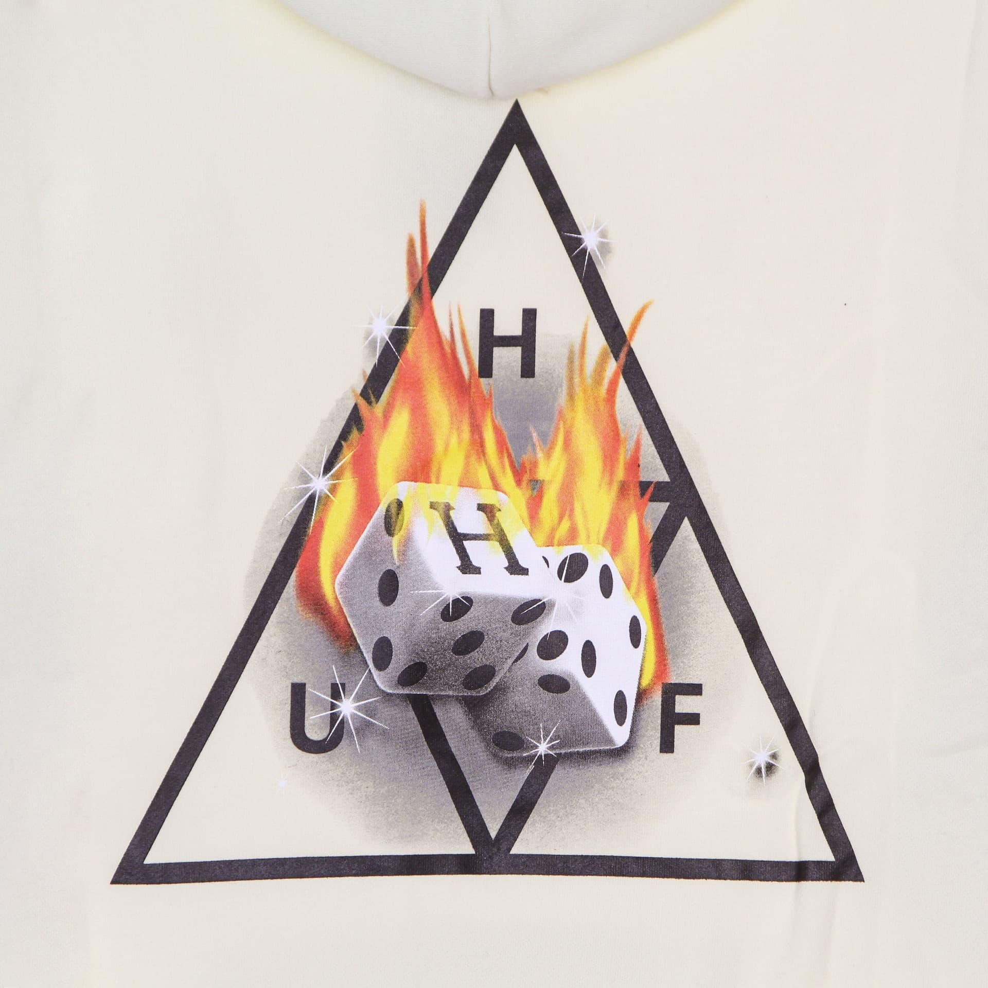 HUF Felpa Cappuccio Uomo Hot Dice Triple Triangle Po Hoodie Natural da uomo in Felpe con cappuccio Drestige - Casamassima, commercioVirtuoso.it