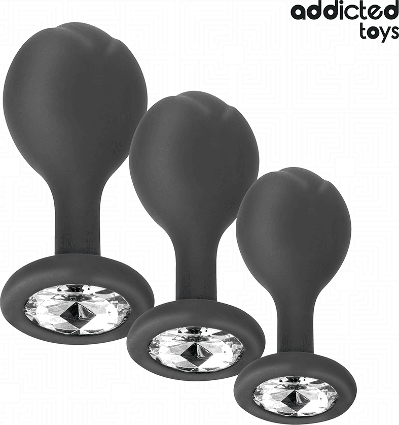 ADDICTED TOYS - SET DI 3 TAPPI ANALI CON GIOIELLO in Plug anali Desideria Shop - Latina, commercioVirtuoso.it