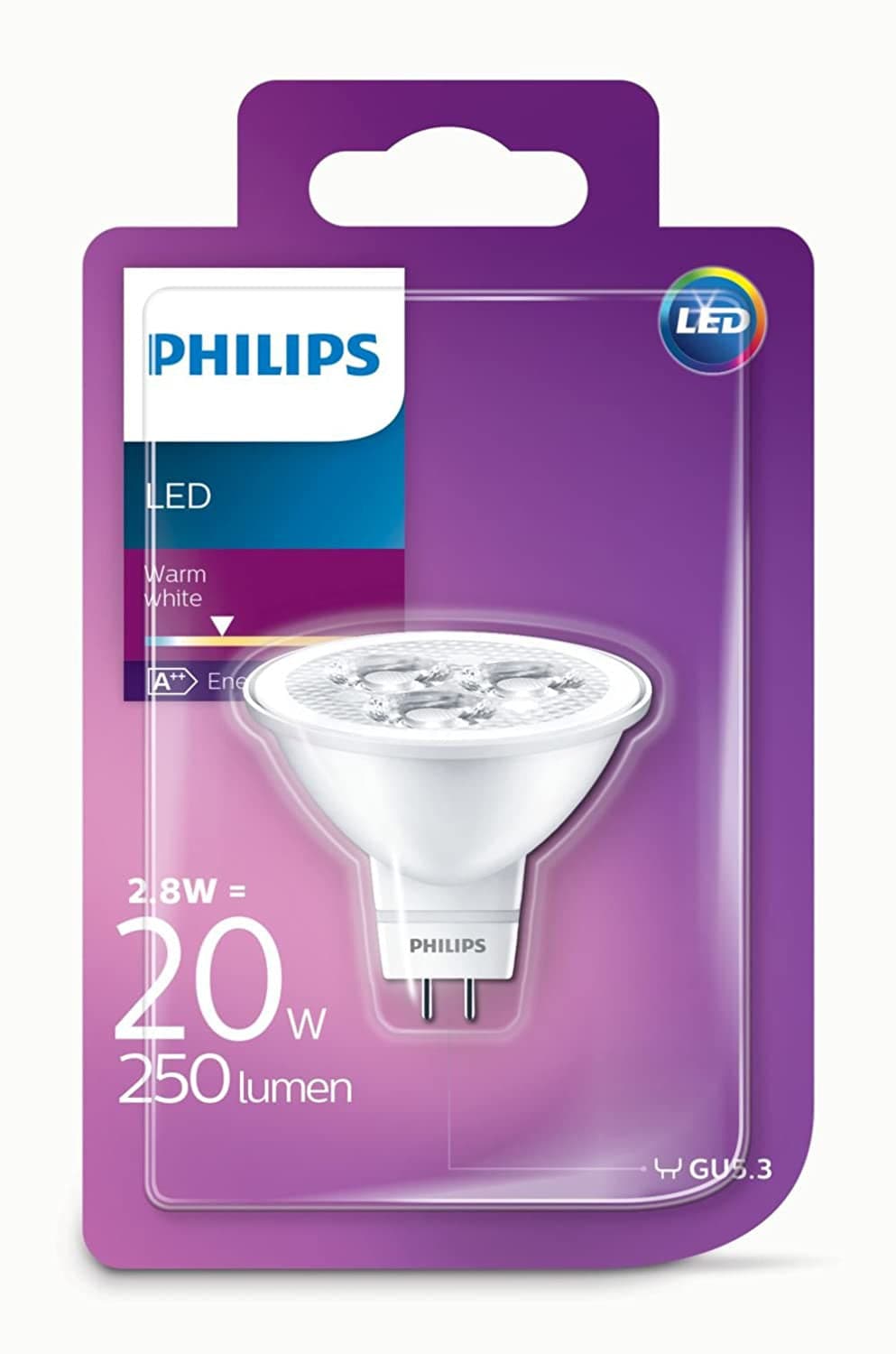 Lampadina LED Faretto GU5.3 Philips Lighting con Luce Bianca Naturale Calda, 2.8 W Classe energetica A++ in Lampadine a LED Scontolo.net - Potenza, commercioVirtuoso.it