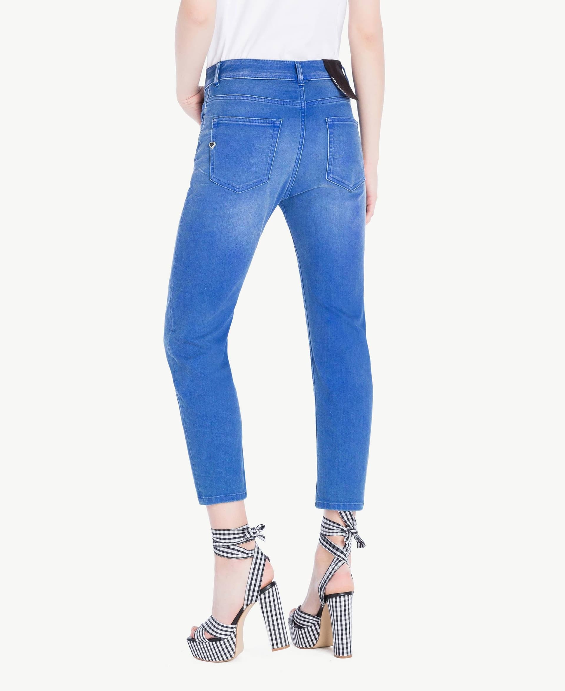 TWIN SET JEANS GILRFRIEND FIT BLU DENIM in Jeans Scontolo.net - Potenza, commercioVirtuoso.it