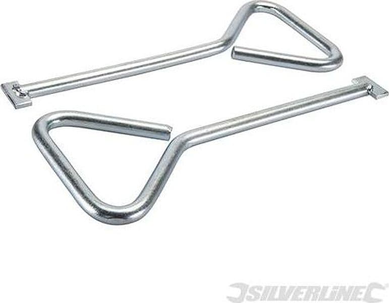 Chiavi di sollevamento per apertura tombino con punta a T 2 pezzi Silverline – 320 mm – argentato