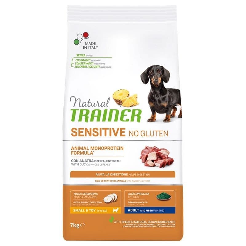 Natural Trainer Sensitive mangime secco Cani Adult small & toy anatra e cereali integrali in Secco 101 Market - Poggibonsi, commercioVirtuoso.it