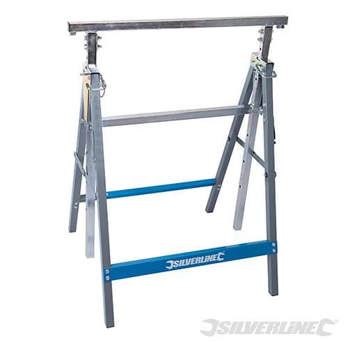 Cavalletto da lavoro 150 Kg altezza regolabile pieghevole silverline in Cavalletti Eternal Brico - Ariano Irpino, commercioVirtuoso.it