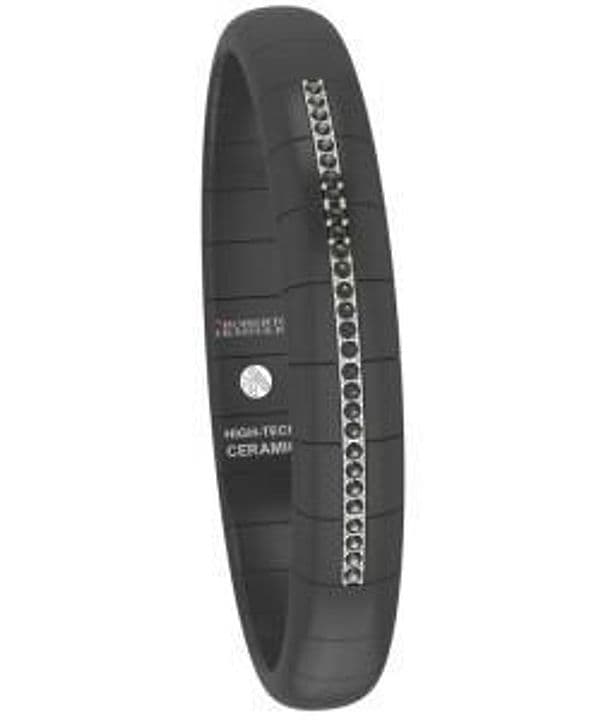 ROBERTO DEMEGLIO - BRACCIALE PURA LUCE CERAMICA NERA SATINATA E DIAMANTI
