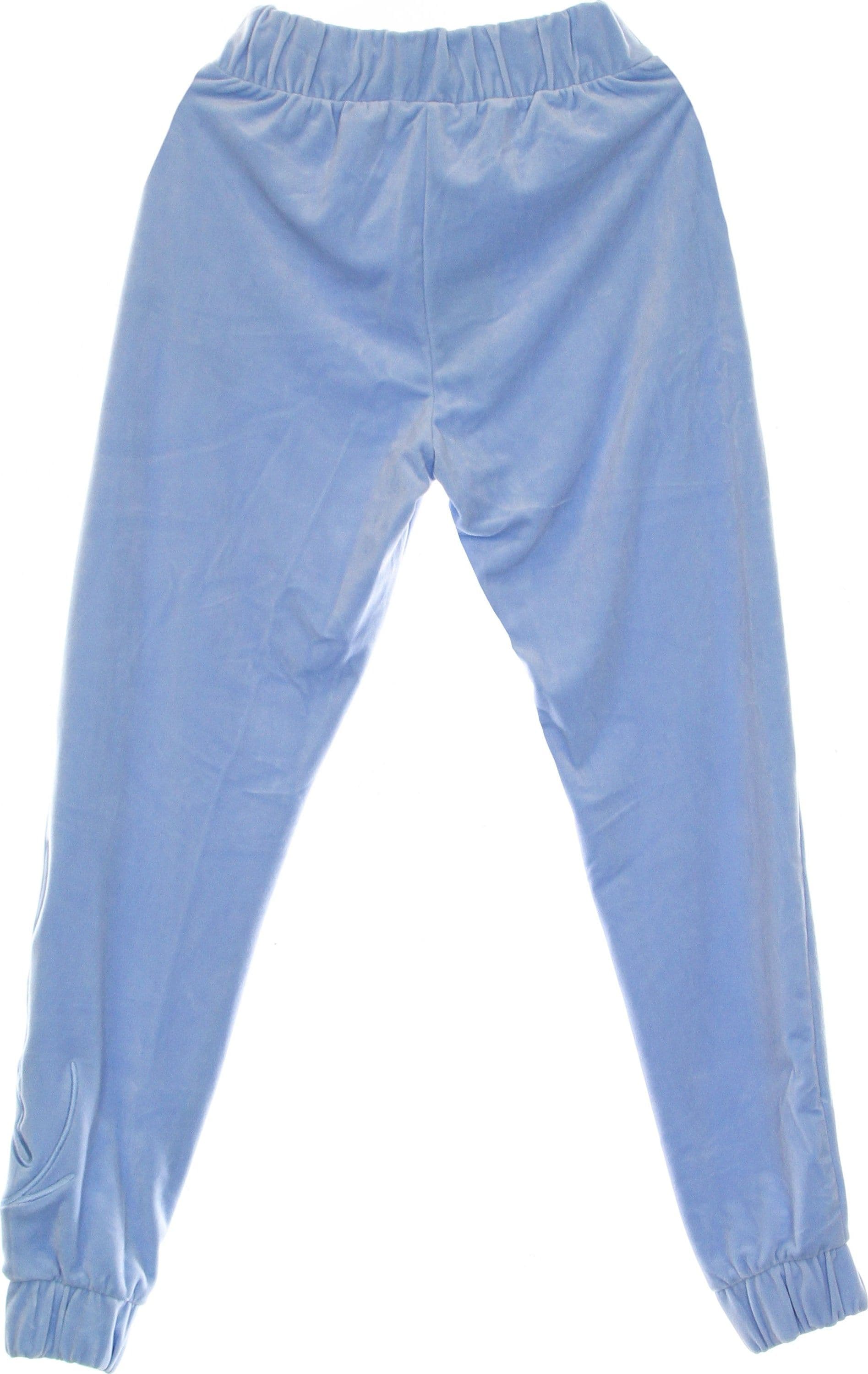 KARL KANI Pantalone Tuta Donna Signature Velvet Pants Light Blue da donna in Pantaloni Drestige - Casamassima, commercioVirtuoso.it