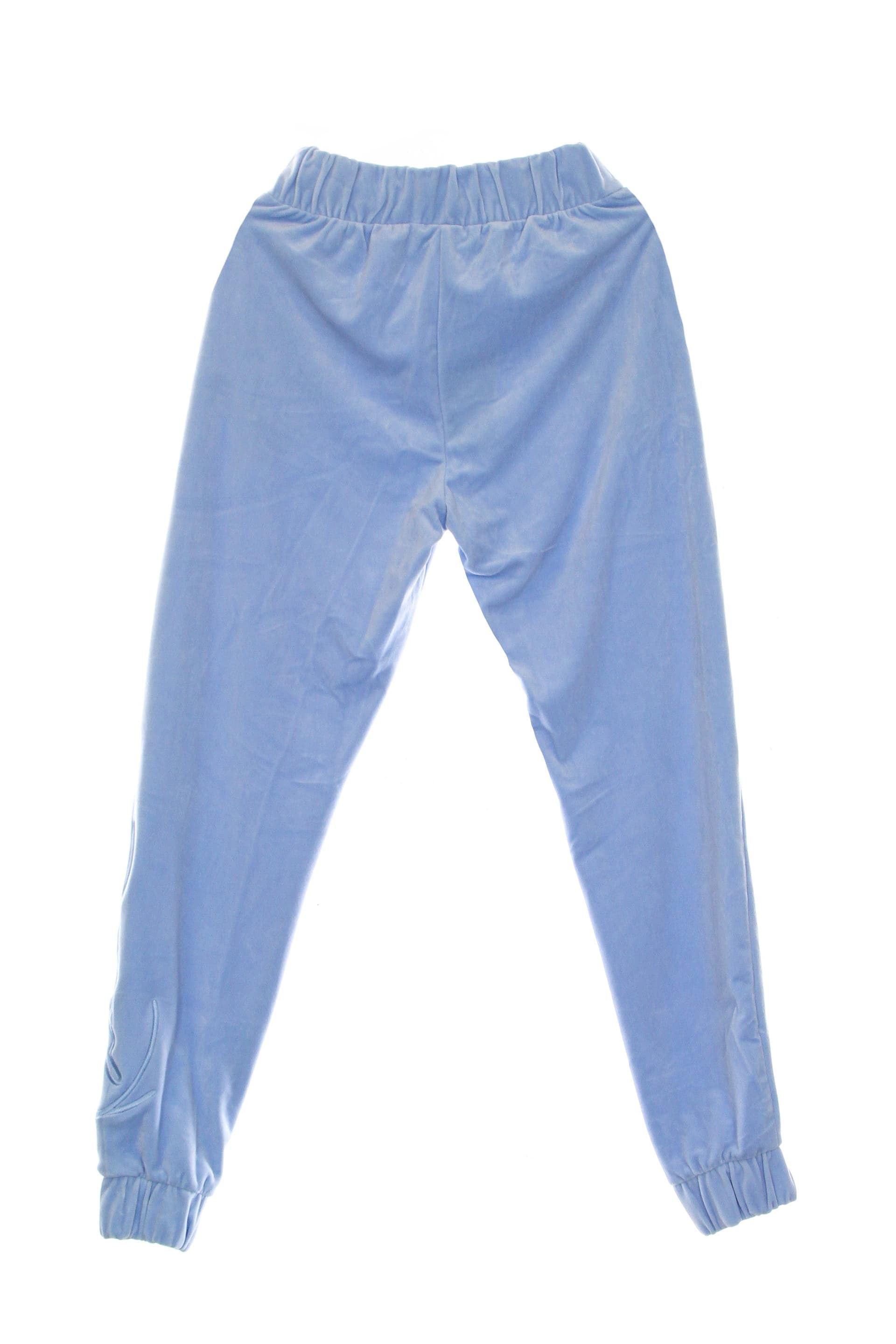 KARL KANI Pantalone Tuta Donna Signature Velvet Pants Light Blue da donna in Pantaloni Drestige - Casamassima, commercioVirtuoso.it