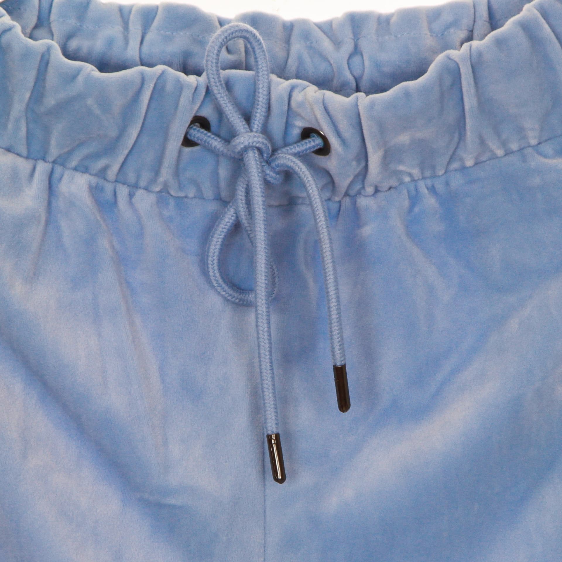 KARL KANI Pantalone Tuta Donna Signature Velvet Pants Light Blue da donna in Pantaloni Drestige - Casamassima, commercioVirtuoso.it