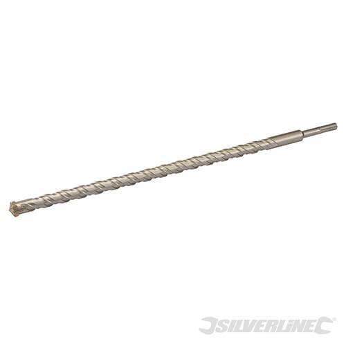 Punte da trapano per cemento e materiali muratura  testa a croce SDS Plus Silverline - 23