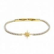 MARLU'-BRACCIALE TENNIS PENDENTE ROSA DEI VENTI PVD ORO in Bracciali Alba Gioielli - Casoria, commercioVirtuoso.it