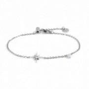 MARLU'-BRACCIALE PENDENTE ROSA DEI VENTI E CRISTALLI ACCIAIO