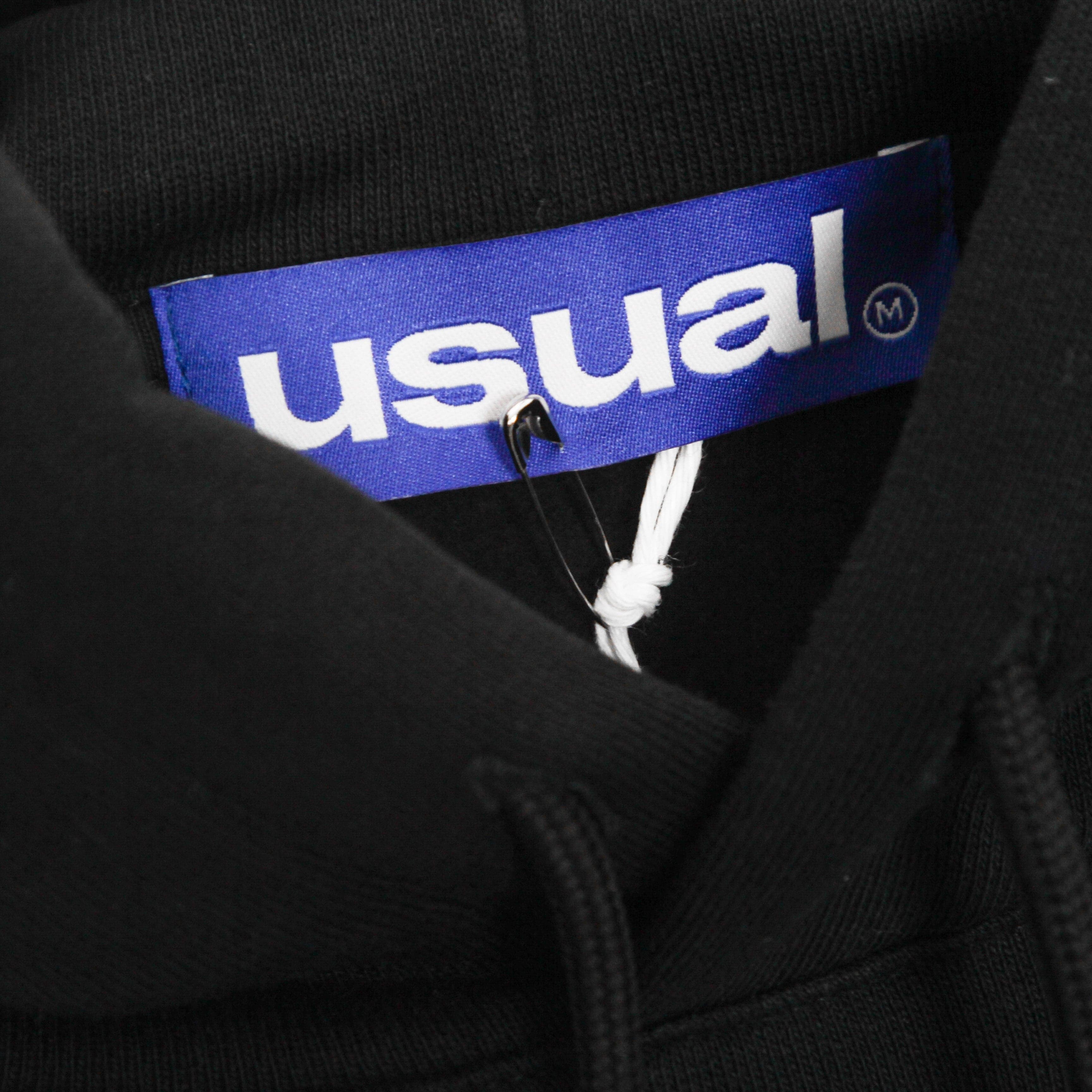 USUAL Felpa Cappuccio Uomo Playaz Hoodie Black da uomo in Felpe con cappuccio Drestige - Casamassima, commercioVirtuoso.it