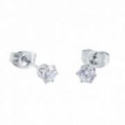 MARLù-Orecchino lobo con zircone 4 mm