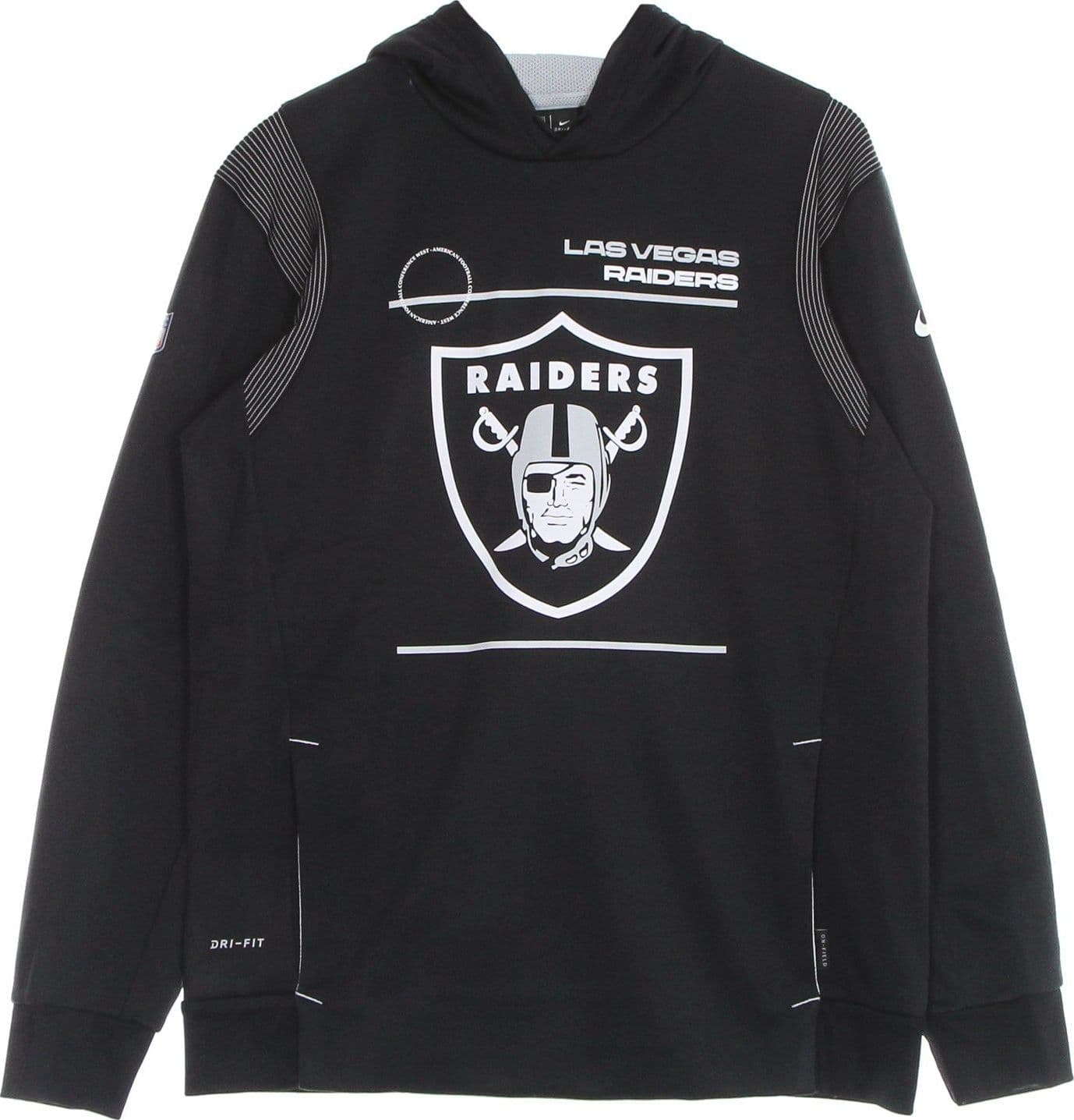NIKE NFL Felpa Cappuccio Uomo Nfl Therma Hoodie Po Lasrai Black/original Team Colors da uomo in Felpe con cappuccio Drestige - Casamassima, commercioVirtuoso.it