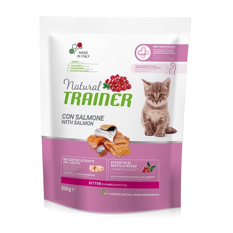 Natural Trainer Mantenimento mangime secco Gatti Kitten salmone in Secco 101 Market - Poggibonsi, commercioVirtuoso.it
