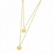 MARLU'-COLLANA DOPPIA CATENA CON PENDENTE CUORE ARCOBALENO PVD ORO in Collane Alba Gioielli - Casoria, commercioVirtuoso.it