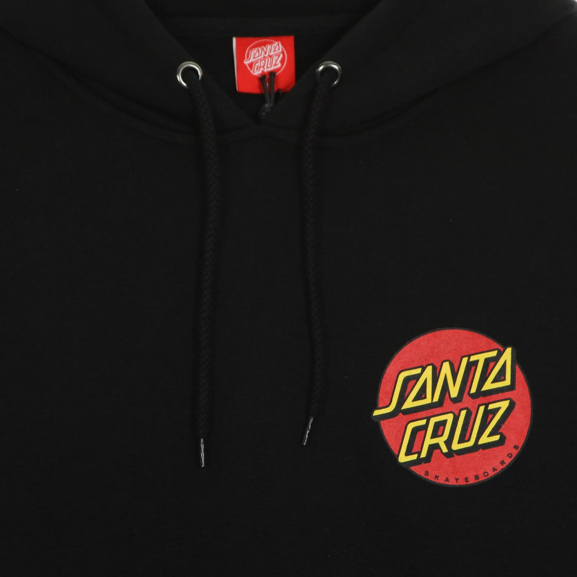 SANTA CRUZ Felpa Cappuccio Uomo Classic Dot Chest Hood Black da uomo in Felpe con cappuccio Drestige - Casamassima, commercioVirtuoso.it