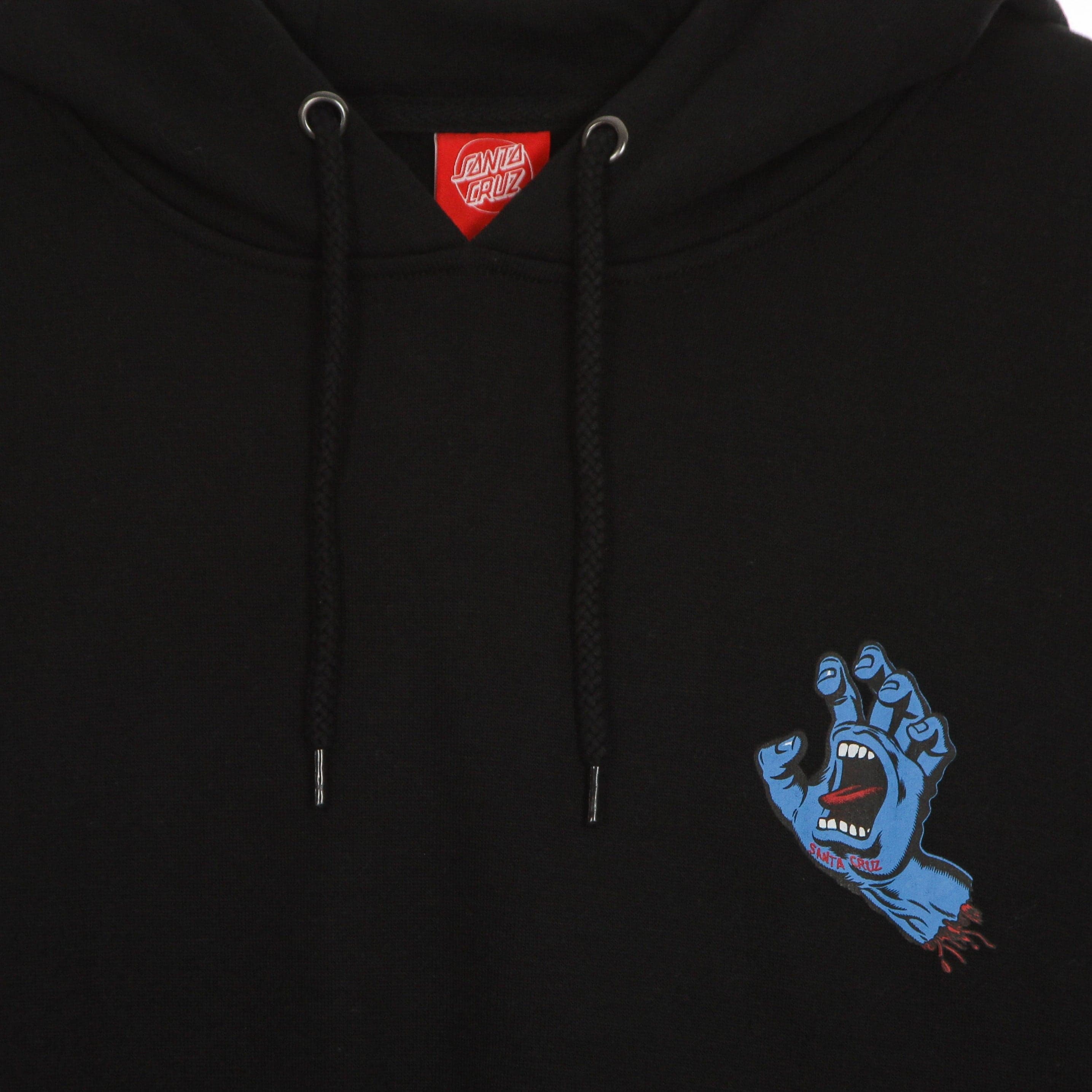 SANTA CRUZ Felpa Cappuccio Uomo Screaming Hand Chest Hood Black da uomo in Felpe con cappuccio Drestige - Casamassima, commercioVirtuoso.it