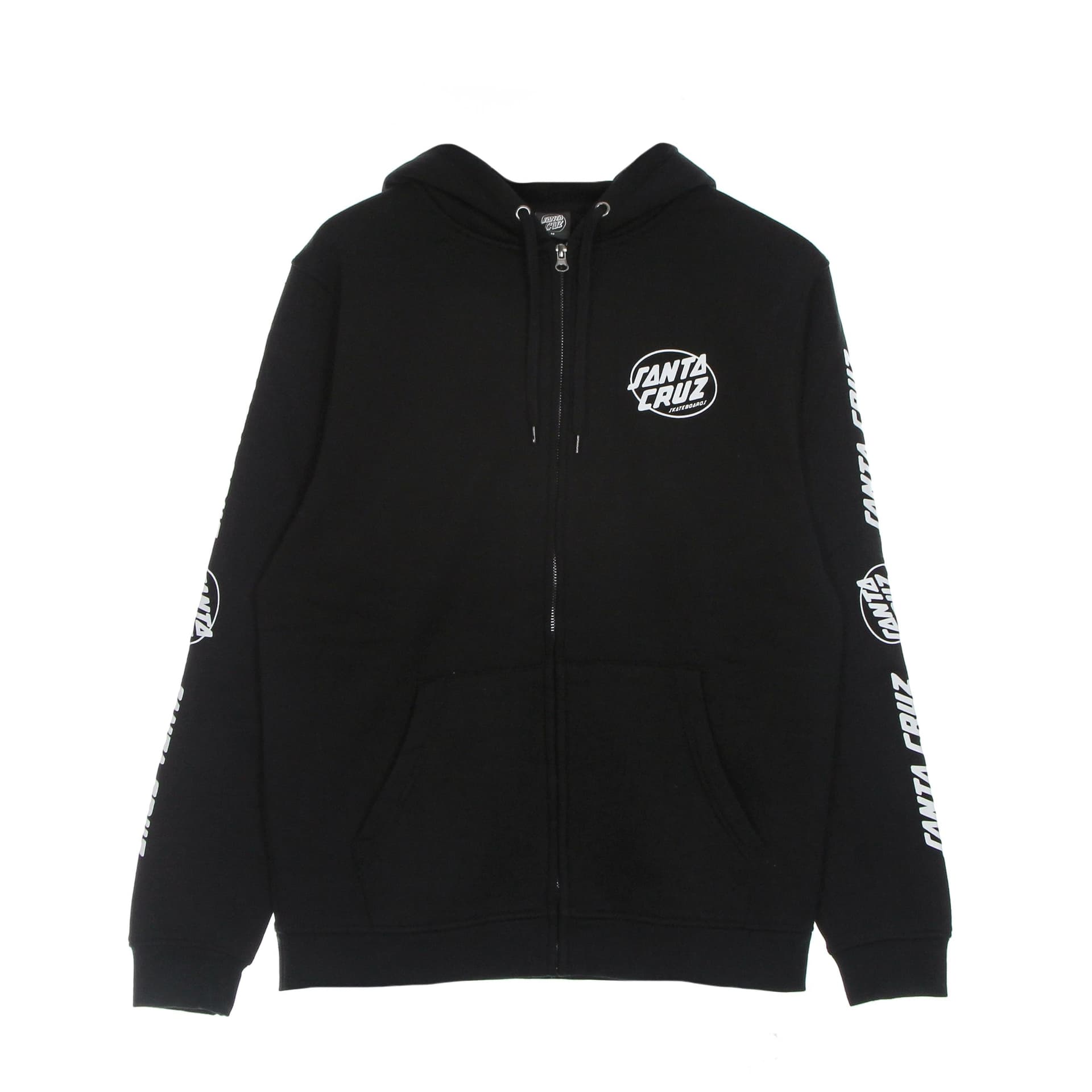 SANTA CRUZ Felpa Cappuccio Zip Uomo Club Oval Dot Zip Hood Black da uomo in Felpe con cappuccio Drestige - Casamassima, commercioVirtuoso.it