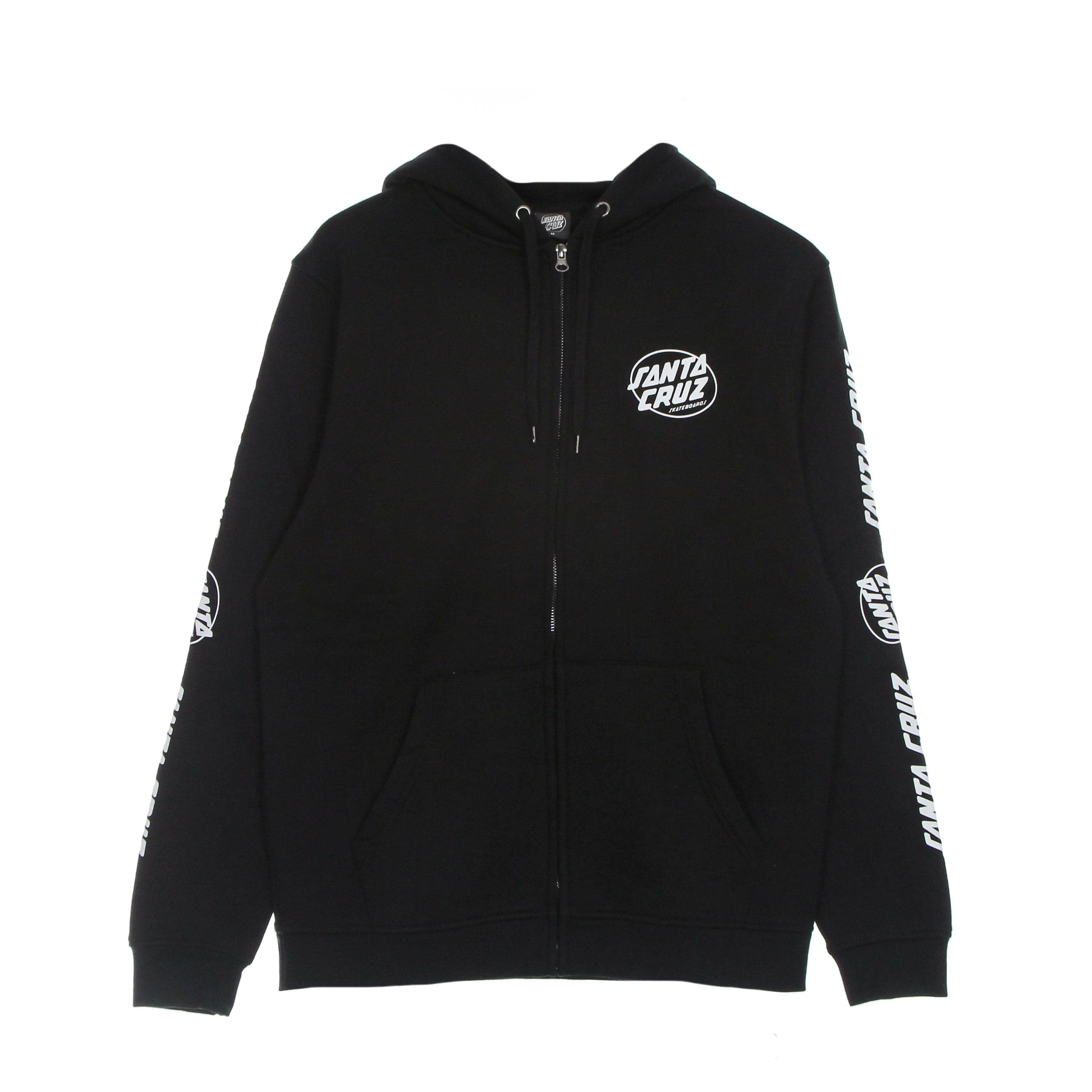 SANTA CRUZ Felpa Cappuccio Zip Uomo Club Oval Dot Zip Hood Black da uomo in Felpe con cappuccio Drestige - Casamassima, commercioVirtuoso.it