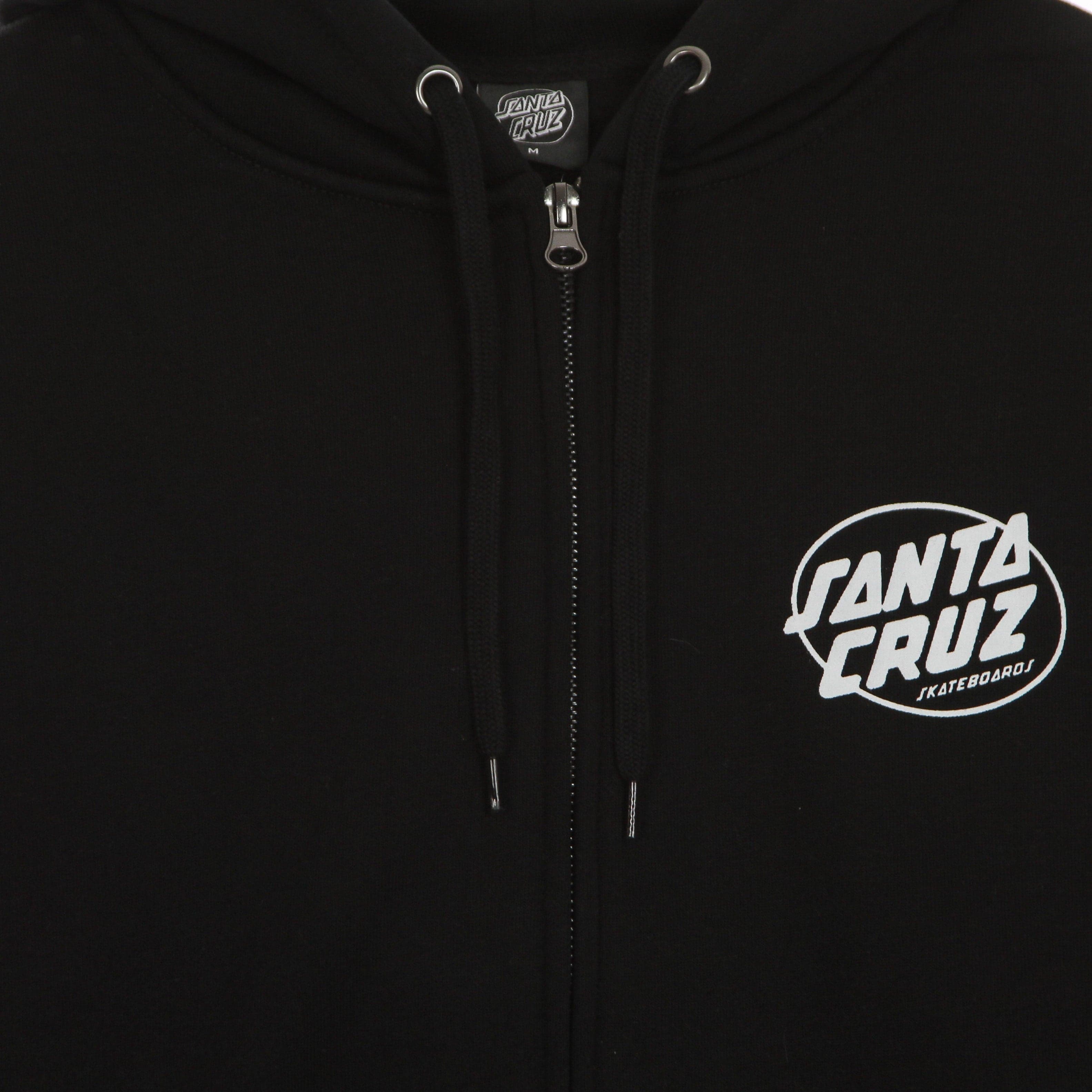 SANTA CRUZ Felpa Cappuccio Zip Uomo Club Oval Dot Zip Hood Black da uomo in Felpe con cappuccio Drestige - Casamassima, commercioVirtuoso.it