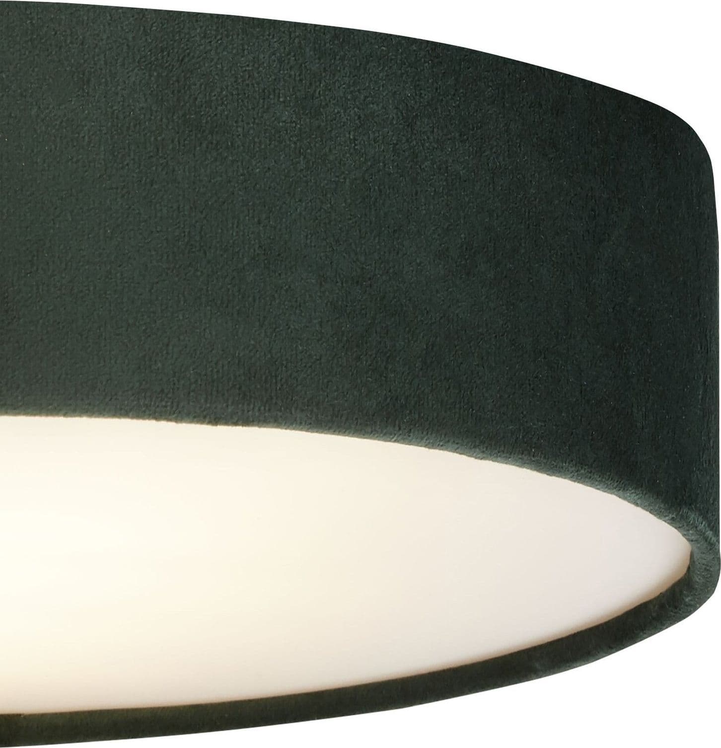 Plafoniera Contemporanea Tamburo Acciaio Verde, Bianco E Gelo Tessuto 2 Luci E27 in Plafoniere LuceArt - Montecorvino Pugliano, commercioVirtuoso.it