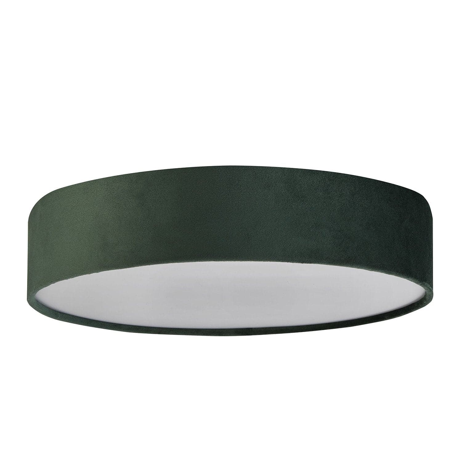 Plafoniera Contemporanea Tamburo Acciaio Verde, Bianco E Gelo Tessuto 3 Luci E27 in Plafoniere LuceArt - Montecorvino Pugliano, commercioVirtuoso.it