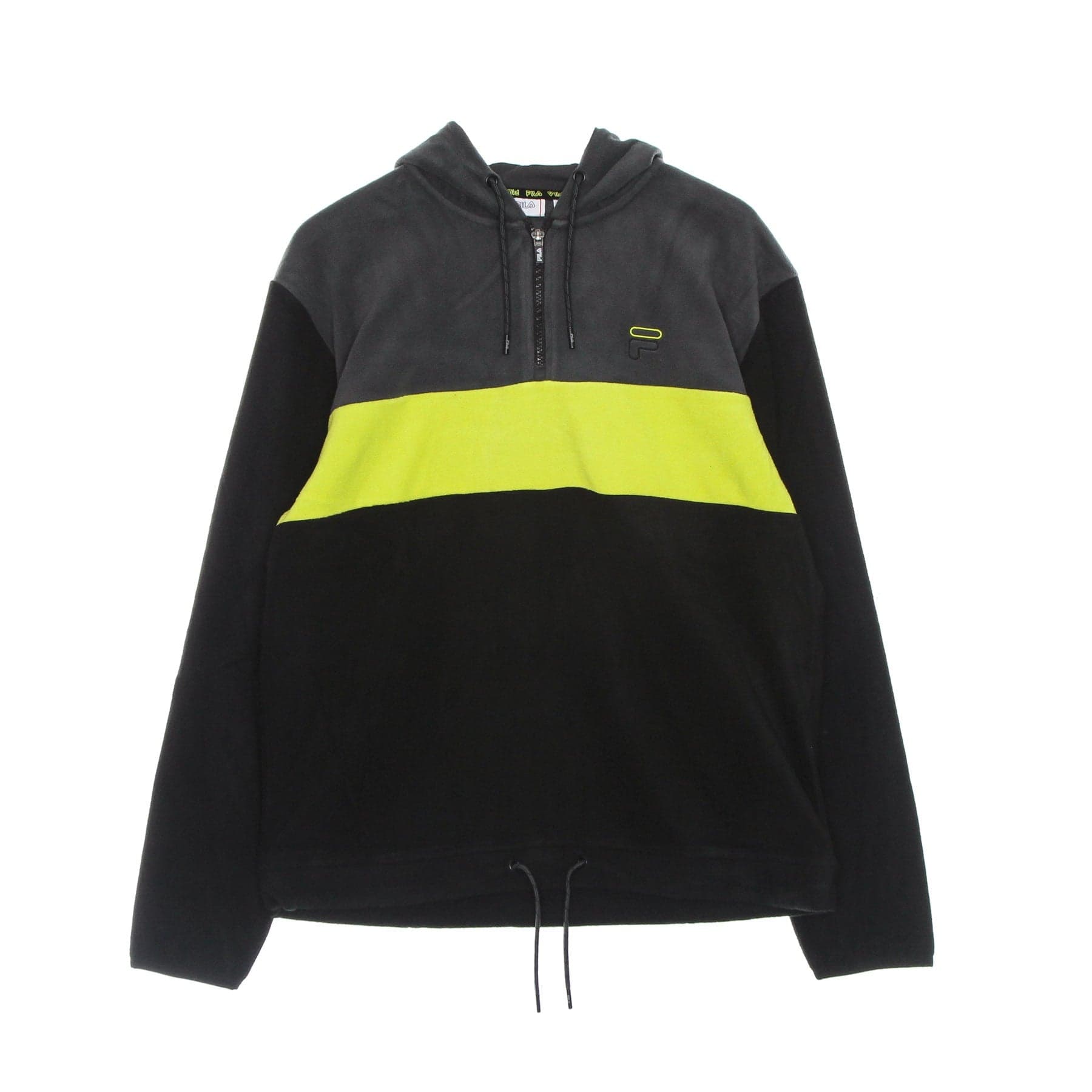 FILA Felpa Cappuccio Uomo Perry Fleece Half Zip Hoodie Black/asphalt/sulphur Spring da uomo in Felpe con cappuccio Drestige - Casamassima, commercioVirtuoso.it