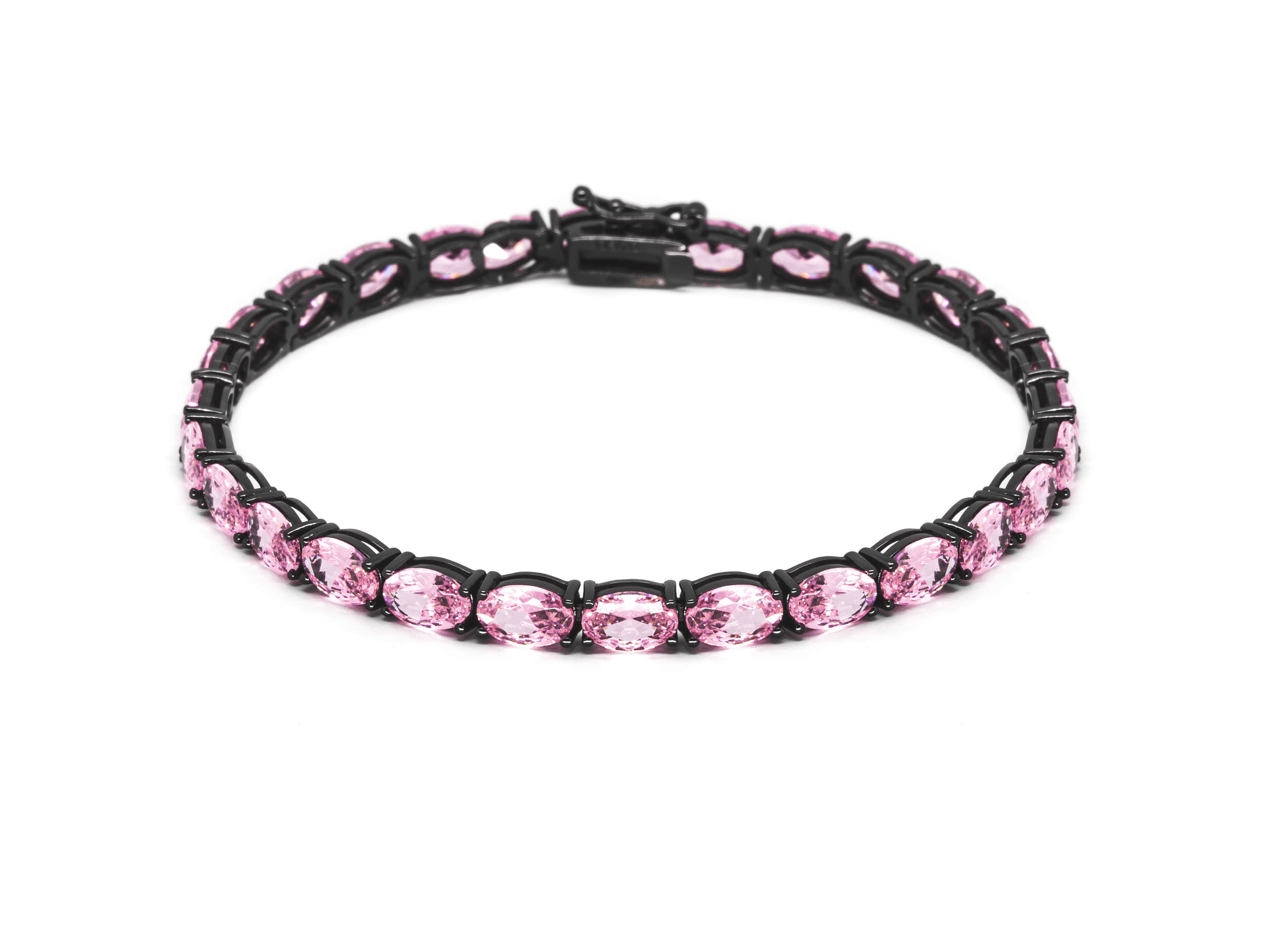 DAGO - Bracciale Tennis Rosa/Nero