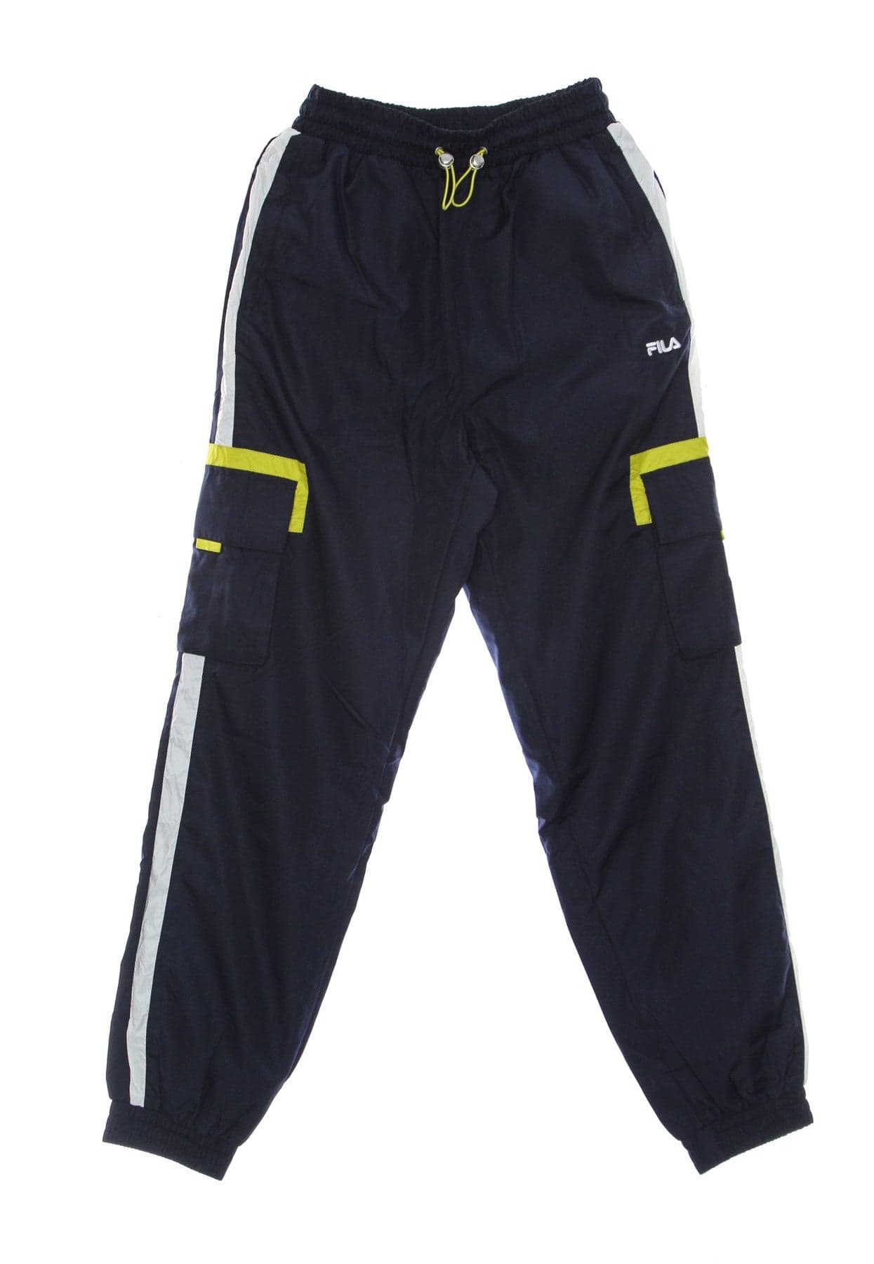 FILA Pantalone Tuta Donna Yvonne High Waist Woven Pants Black Iris/bright White/warm Olive da donna in Pantaloni sportivi Drestige - Casamassima, commercioVirtuoso.it