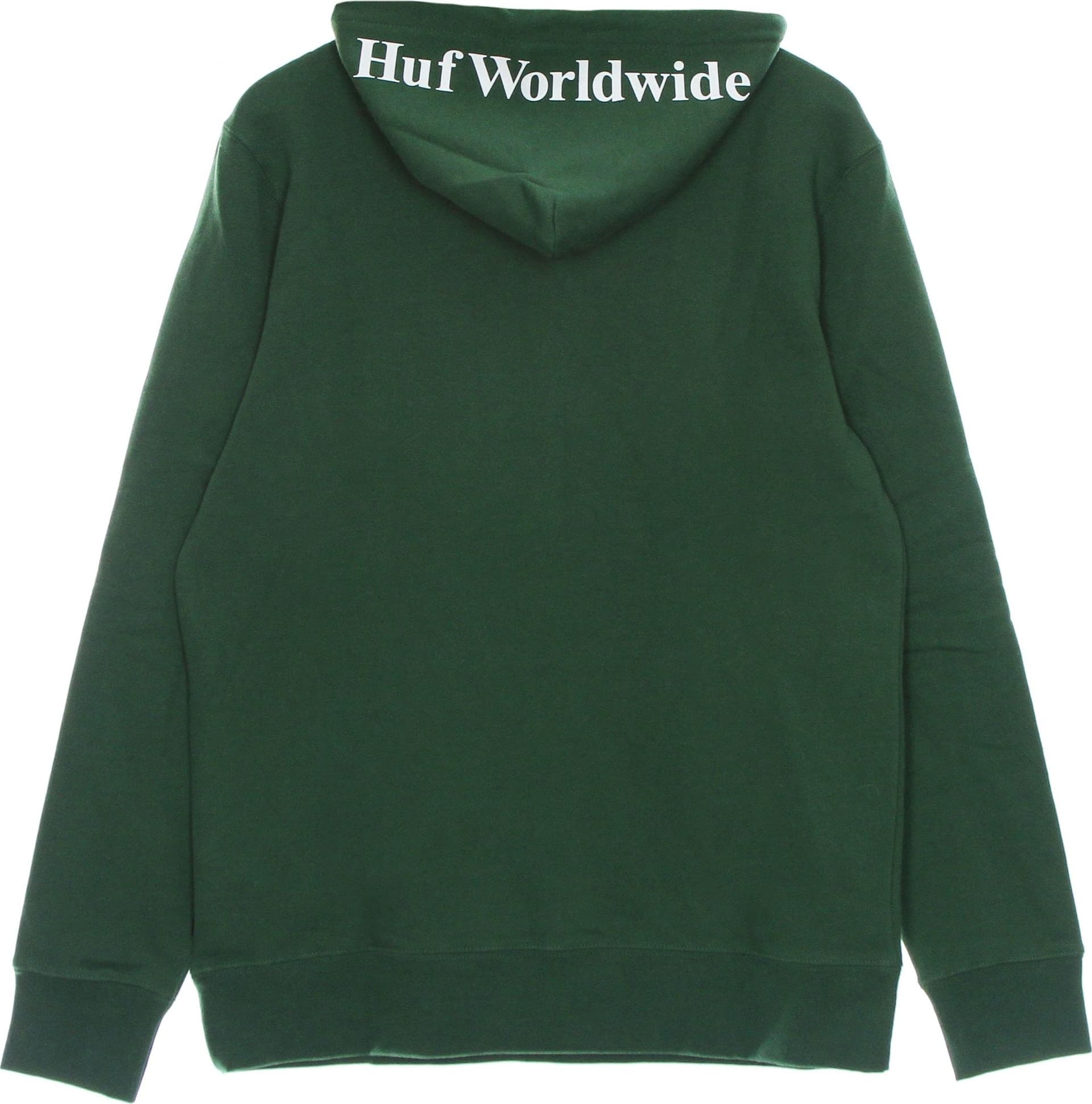 HUF Felpa Cappuccio Uomo Box Logo Dark Green da uomo in Felpe con cappuccio Drestige - Casamassima, commercioVirtuoso.it