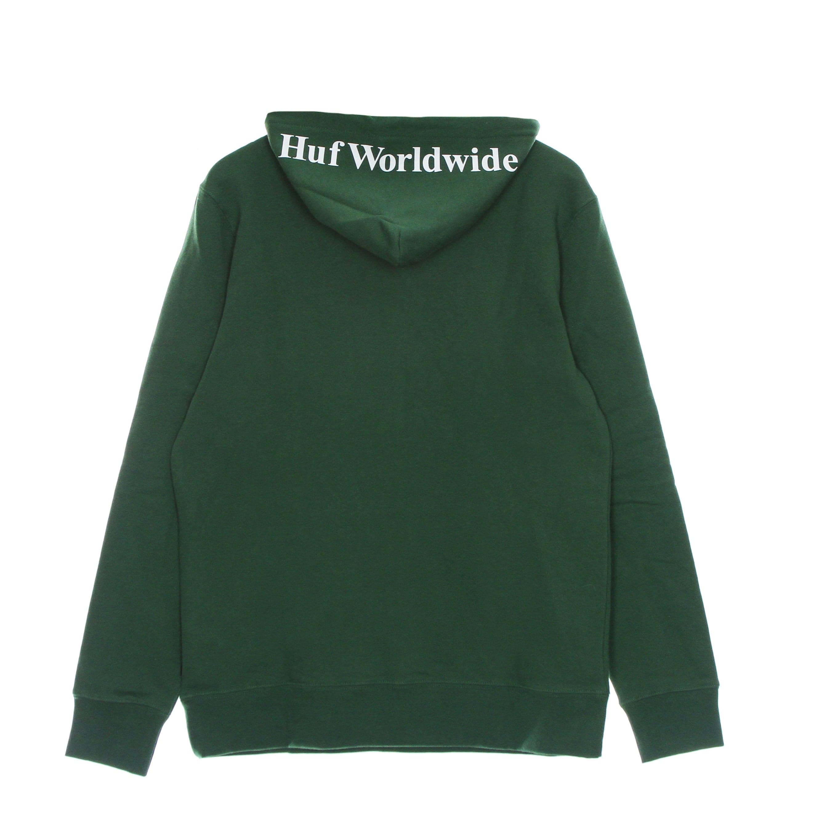 HUF Felpa Cappuccio Uomo Box Logo Dark Green da uomo in Felpe con cappuccio Drestige - Casamassima, commercioVirtuoso.it