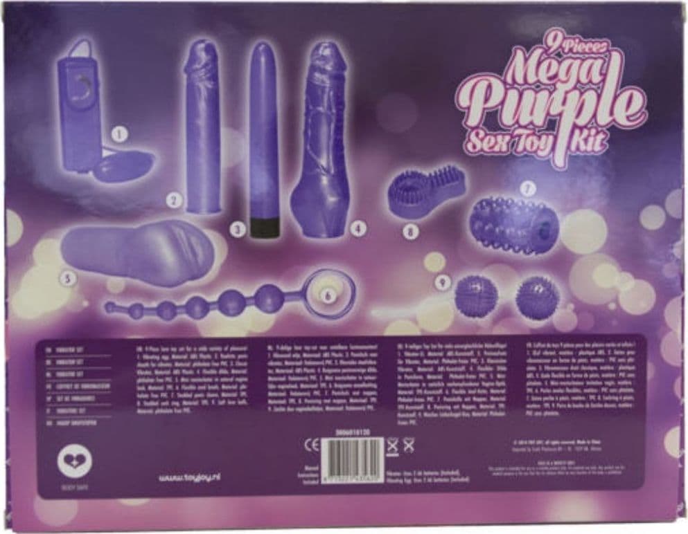 Kit sex toy del piacere coppia Mega Purple 9 pezzi di TOYJOY in Set Sexy Tentazioni - Siracusa, commercioVirtuoso.it