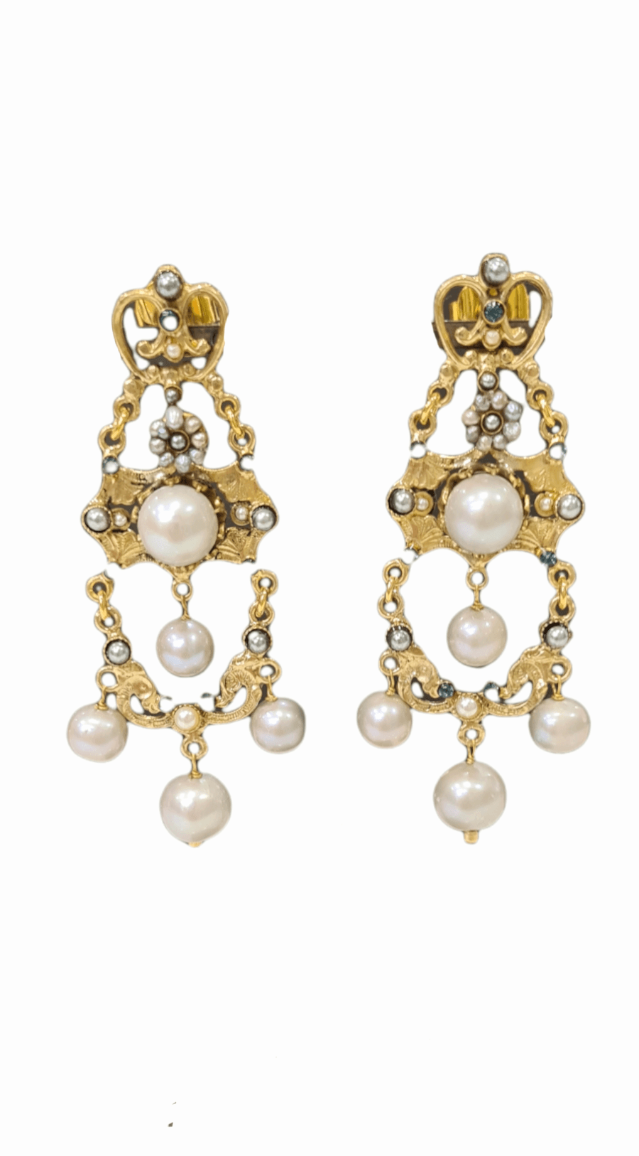 VINTAGE BIJOUX - Orecchino pendente con perla
