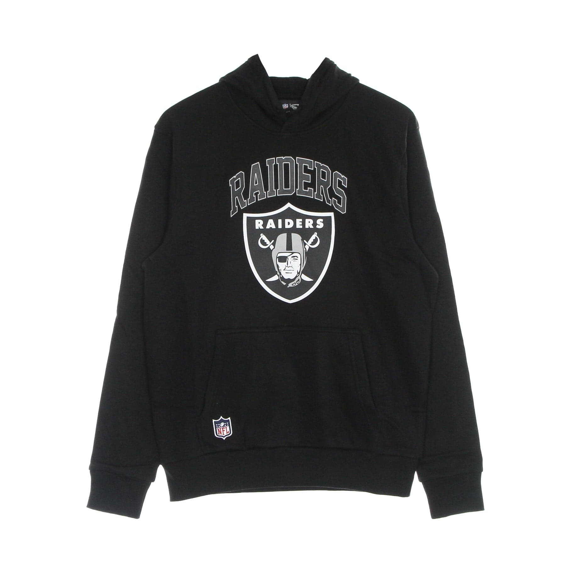 NEW ERA Felpa Cappuccio Uomo Nfl Team Shadow Po Hoodie Lasrai Black/white da uomo