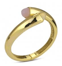 Boccadamo - Bracciale a molla con cristalli quarzo rosa e pietra di luna