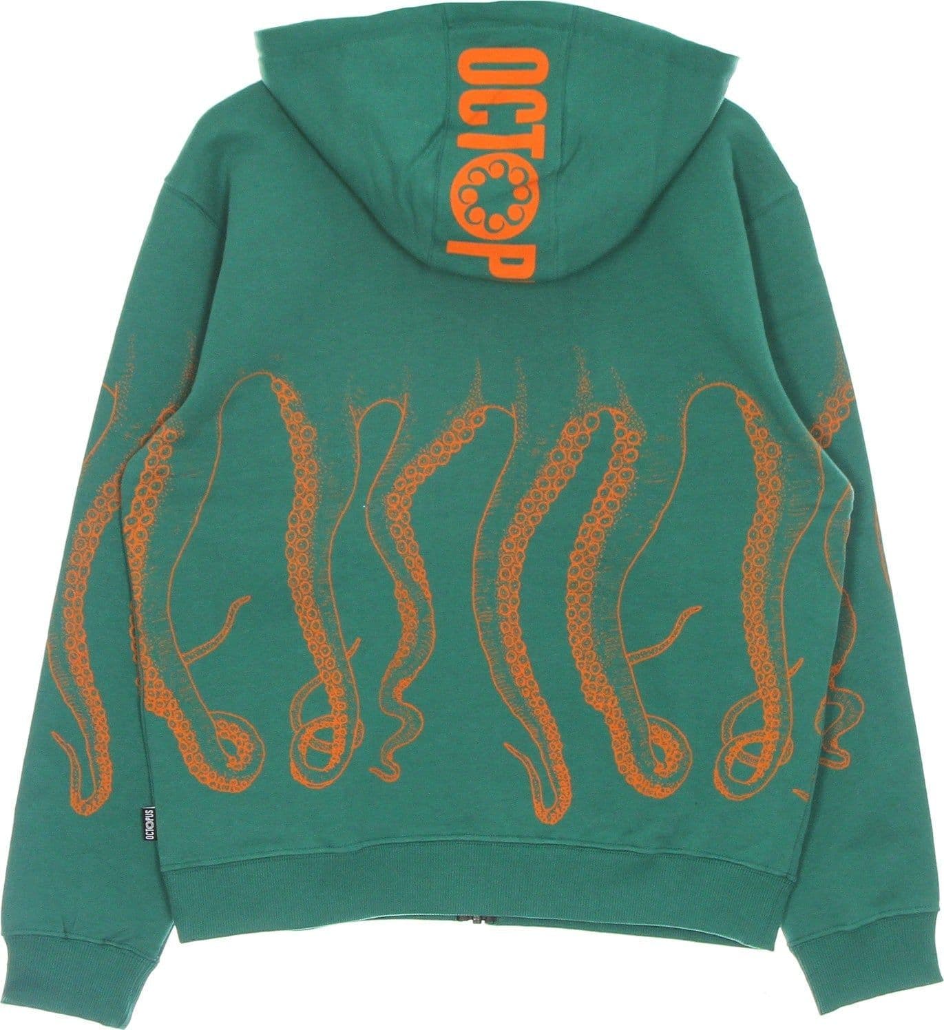 OCTOPUS Felpa Leggera Cappuccio Zip Uomo Outline Zip Hoodie Field Green da uomo in Felpe con cappuccio Drestige - Casamassima, commercioVirtuoso.it