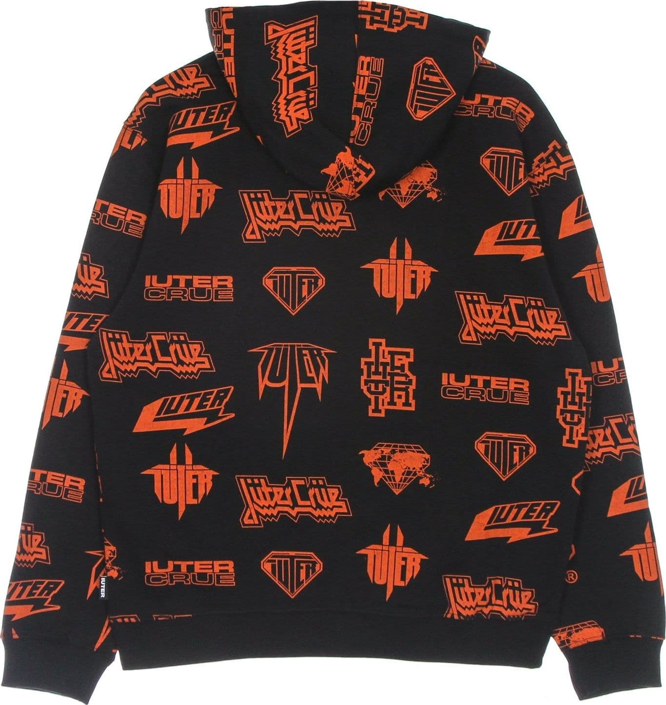 IUTER Felpa Leggera Cappuccio Uomo Horns Allover Hoodie Black da uomo in Felpe con cappuccio Drestige - Casamassima, commercioVirtuoso.it
