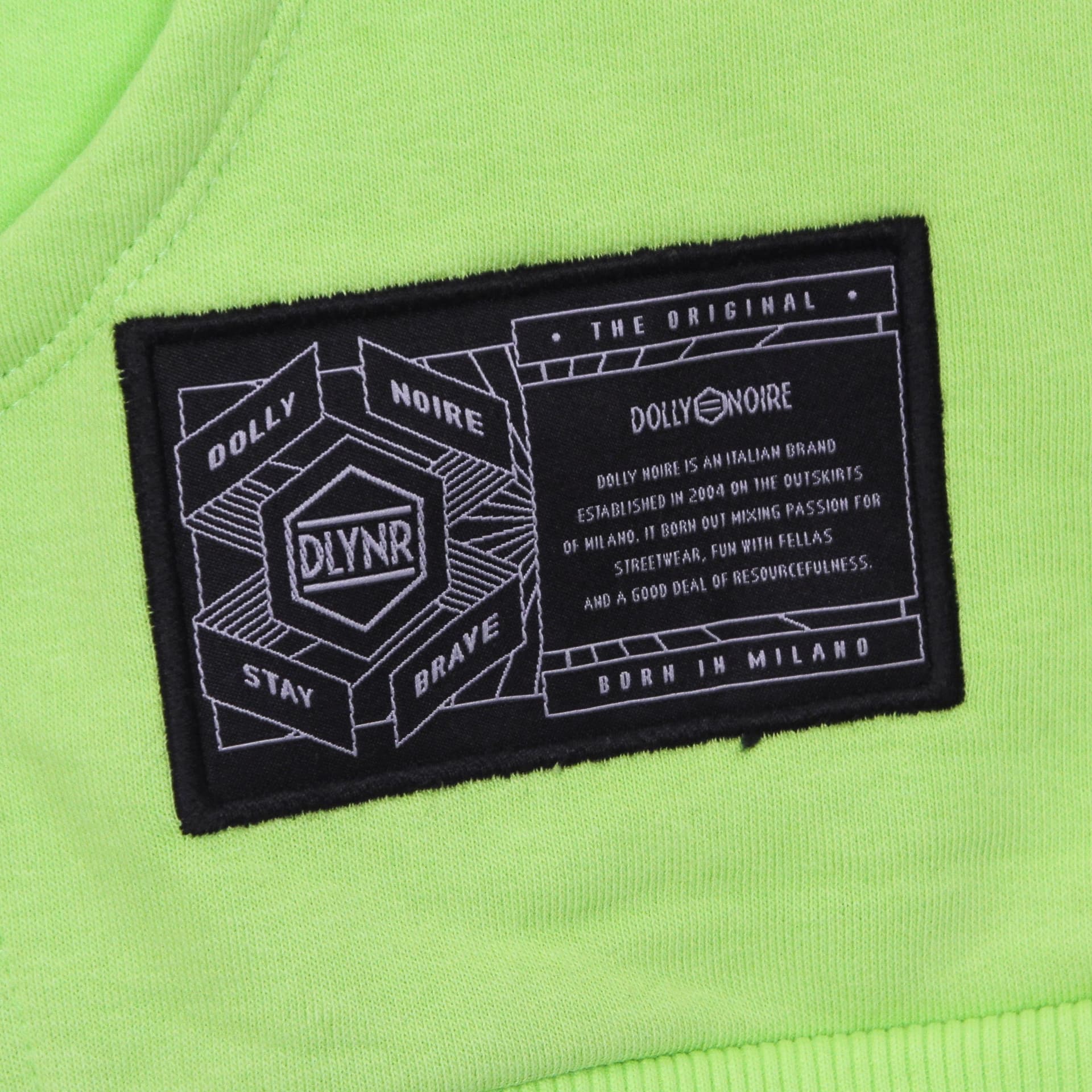 DOLLY NOIRE Felpa Leggera Cappuccio Uomo Logo Dlynr Hoodie Yellow/black da uomo in Felpe senza cappuccio Drestige - Casamassima, commercioVirtuoso.it