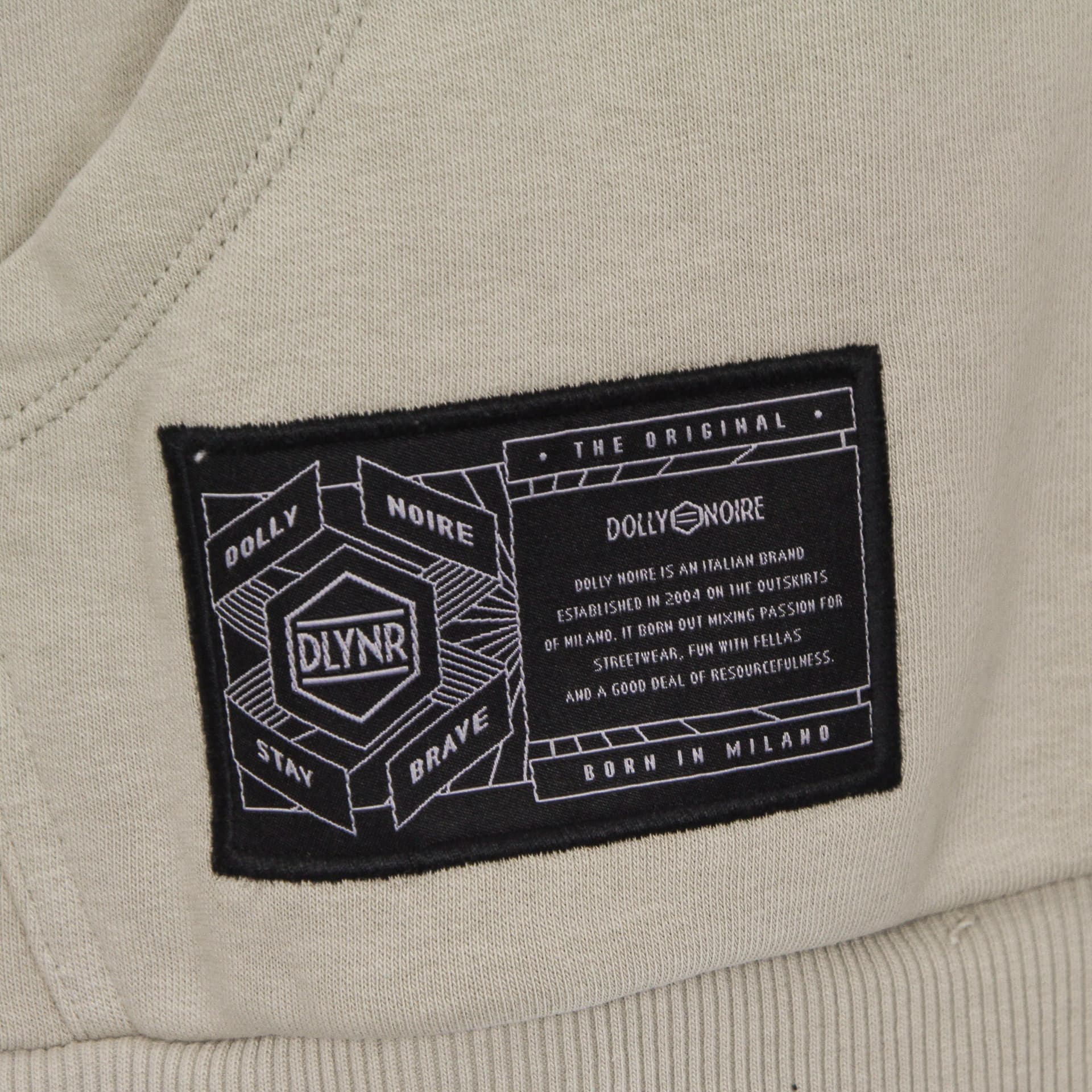 DOLLY NOIRE Felpa Leggera Cappuccio Uomo Monogramma Hoodie Beige da uomo in Felpe senza cappuccio Drestige - Casamassima, commercioVirtuoso.it