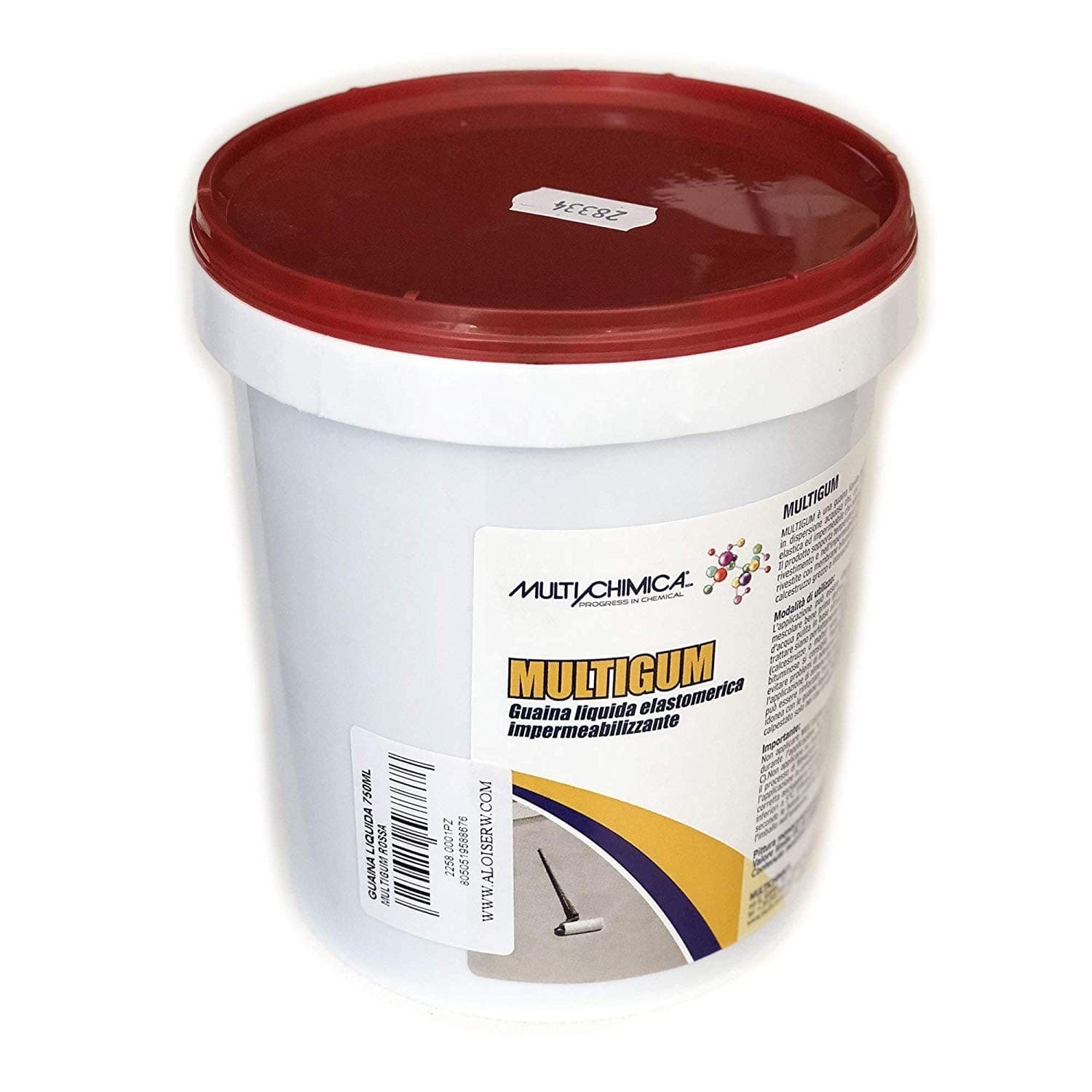 Multichimica multigum 750ml / 1,1kg netto guaina liquida elastomerica impermeabilizzante in Impermeabili Aloiserw.com - Altomonte, commercioVirtuoso.it