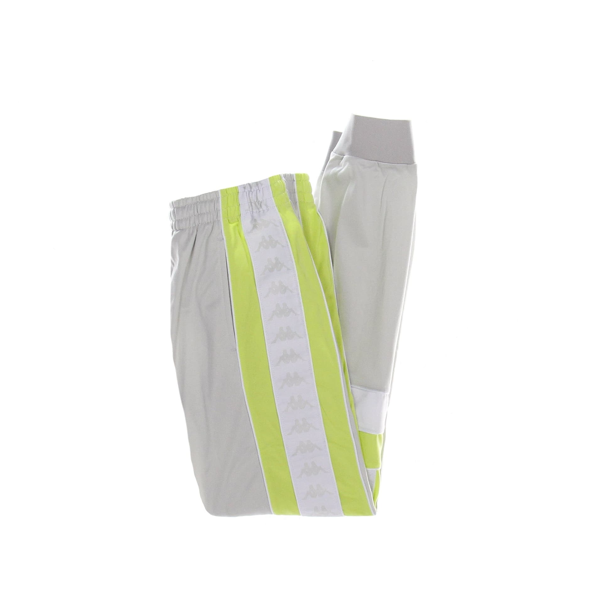 KAPPA Pantalone Tuta Uomo Banda Mems Slim Grey Lt/green Lime/white da uomo in Felpe senza cappuccio Drestige - Casamassima, commercioVirtuoso.it