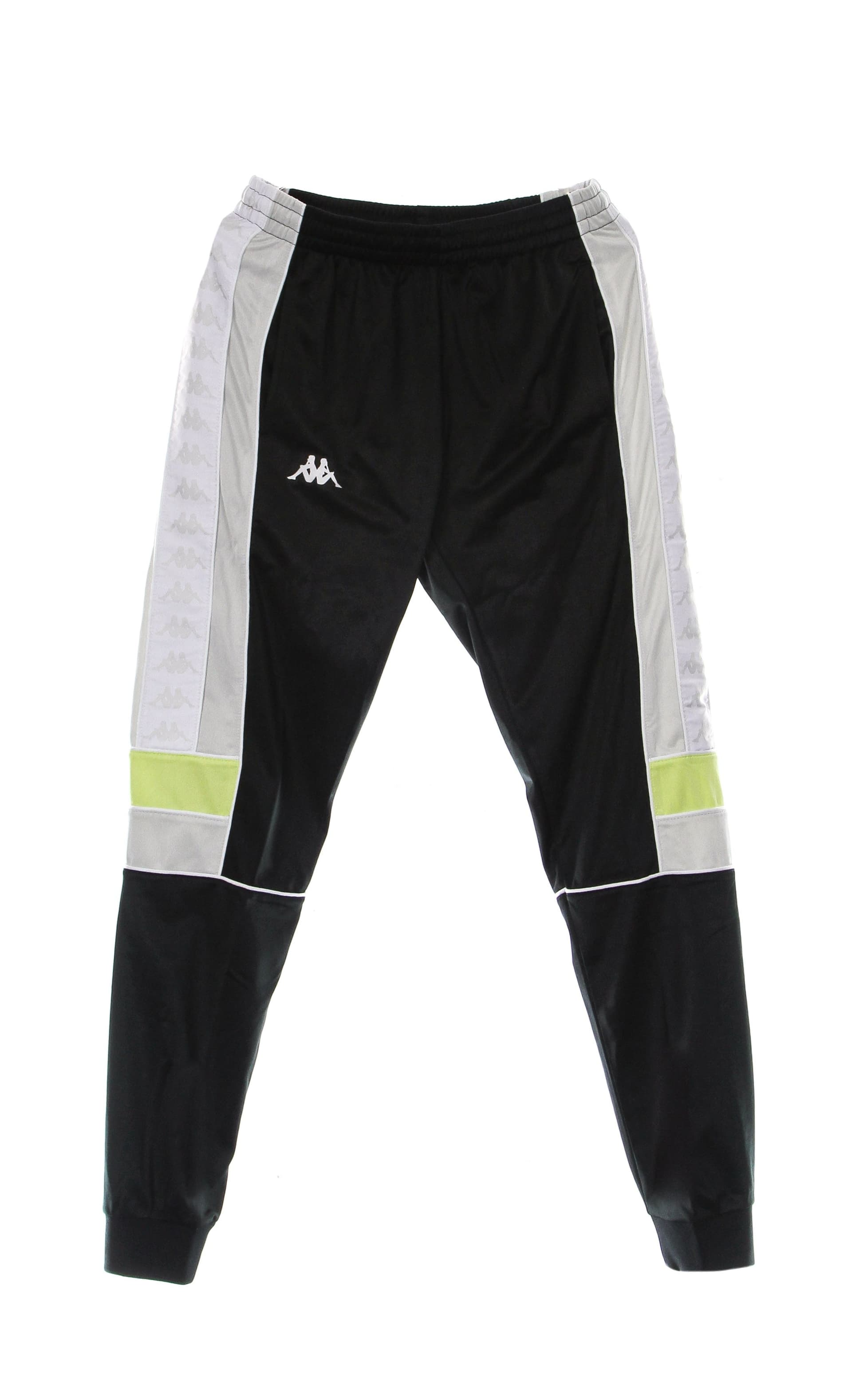KAPPA Pantalone Tuta Uomo Banda Mems Slim Black/grey/lime/white da uomo in Pantaloni sportivi Drestige - Casamassima, commercioVirtuoso.it
