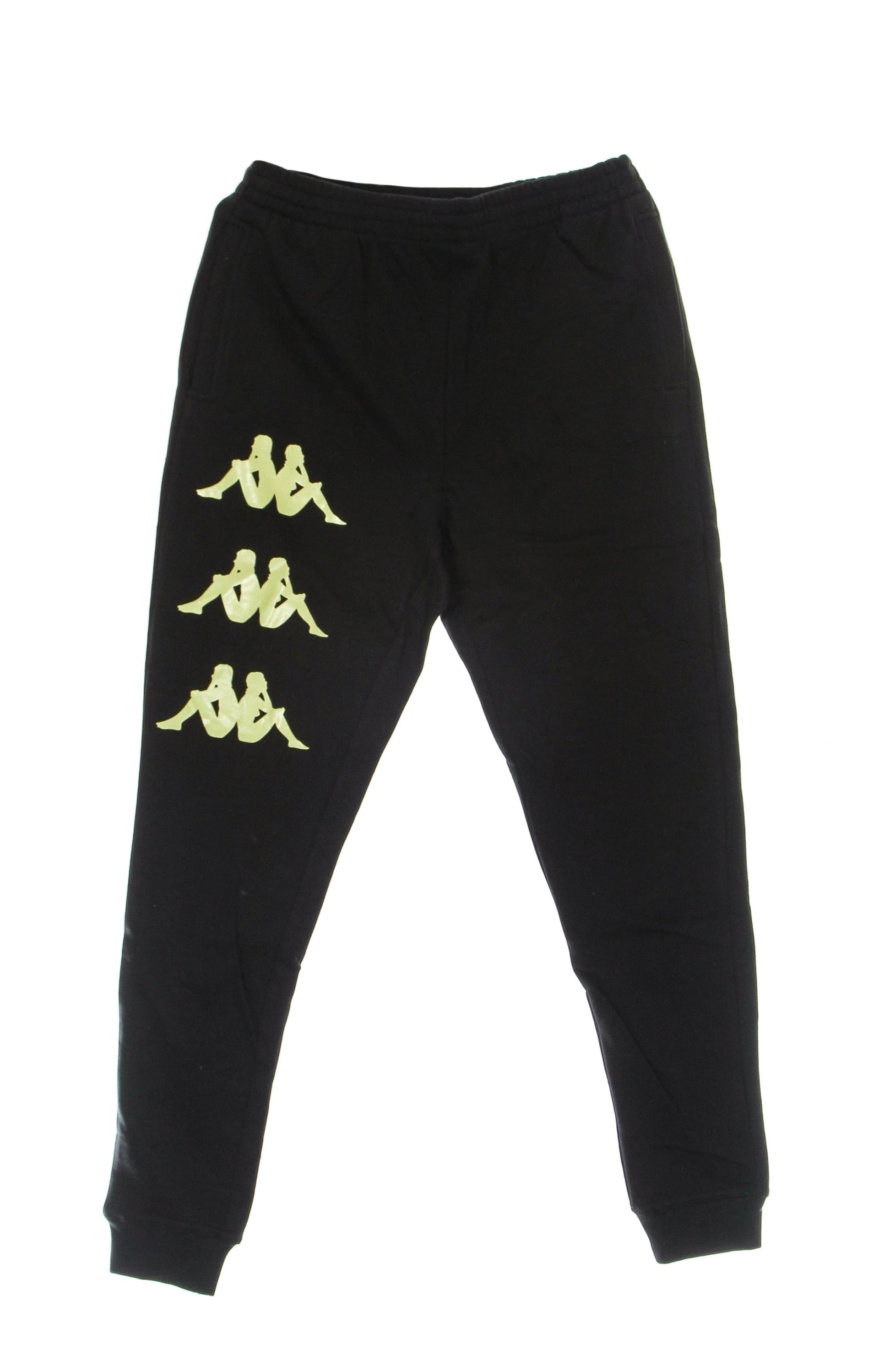 KAPPA Pantalone Tuta Leggero Uomo Authentic Fab Black/green Lime da uomo in Pantaloni sportivi Drestige - Casamassima, commercioVirtuoso.it